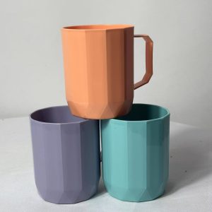 Brand New Nordic Style Minimalist Striped Household Mouthwash Cup, Toothbrush Cup, Plastic Cup for Travel, Couple'S Cup