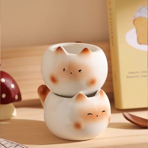 1pc Siamese Cat Coffee Cup Creative Cute Kitten Mug High-looking Exquisite Cup Suitable for Coffee Shop Latte Flower Cup Office Living Room Home Bedroom Drinking Water Cup Afternoon Tea Flower Tea Red Tea Cup Gift