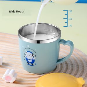 Single Piece 250Mlu002F8.5Oz Office Mug with Lid And Handle, Suitable for Coffee Or Milk, Made of 304 Stainless Steel, Perfect As a Gift