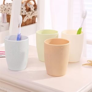 Minimalist Couple'S Toothbrush Holder Round Dust-Proof Toothbrush Set Neat And Easy to Maintain Creative Toothbrush Cup