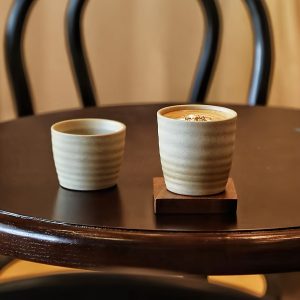 Coarse Pottery Coffee Mug, High-End Ceramic Handheld Cup, Breakfast Cup, Simple Latte Art Cup, Suitable for Valentine's Day and Christmas